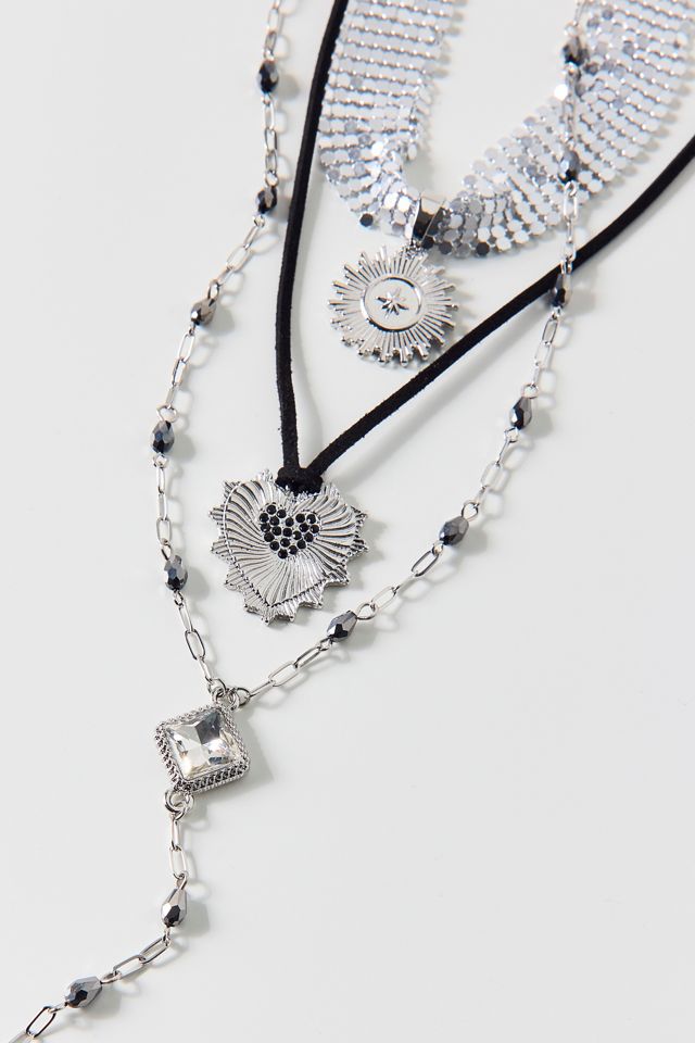 Disco Lights Statement Layering Necklaces Set #1