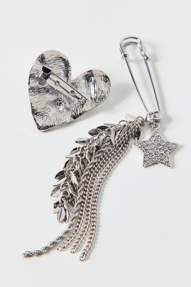 Amelia Hearts & Stars Brooch Set #2