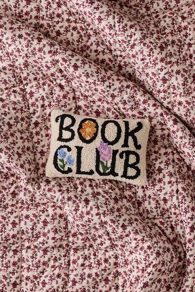 Book Club Tufted Wool Throw Pillow