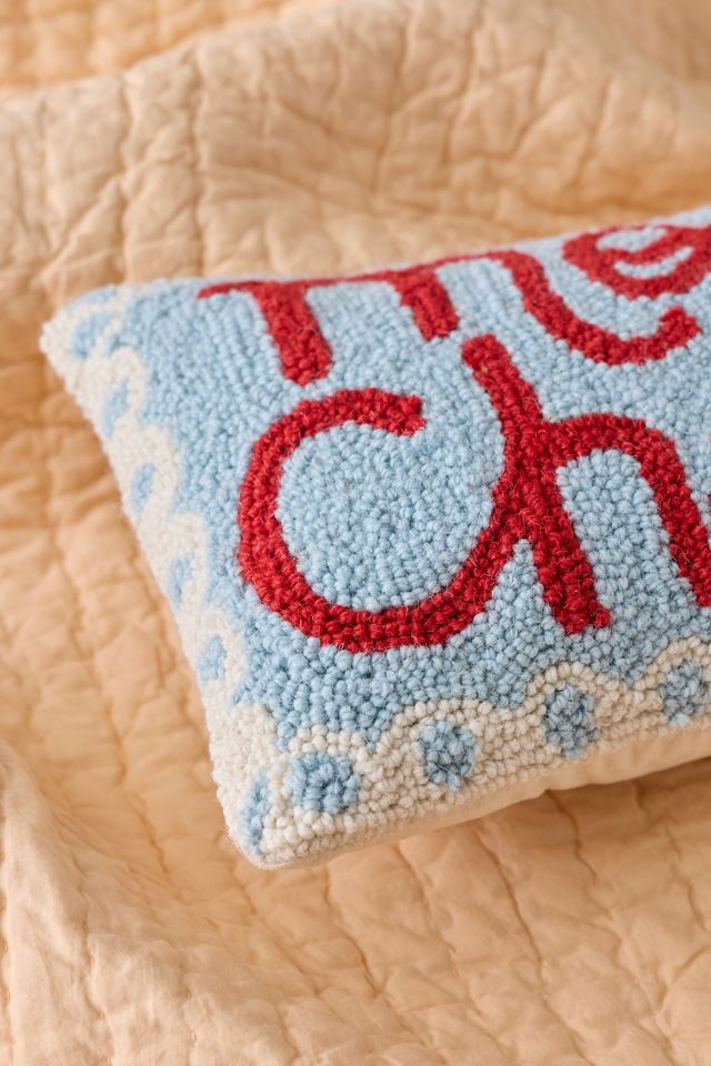 Mon Cheri Cherry Tufted Wool Throw Pillow #1