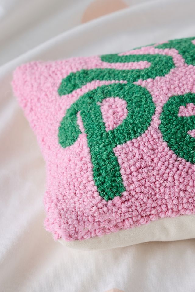 Stay Petty Tufted Wool Throw Pillow #1