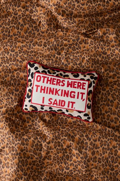 Others Were Thinking It Embroidered Needlepoint Throw Pillow