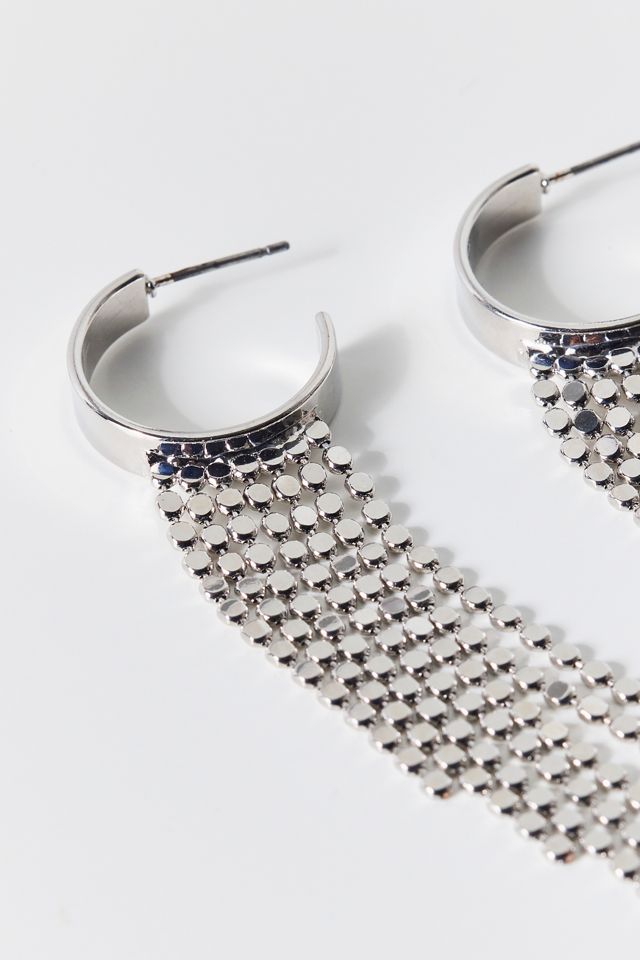 Disco Fringe Hoop Earrings #1