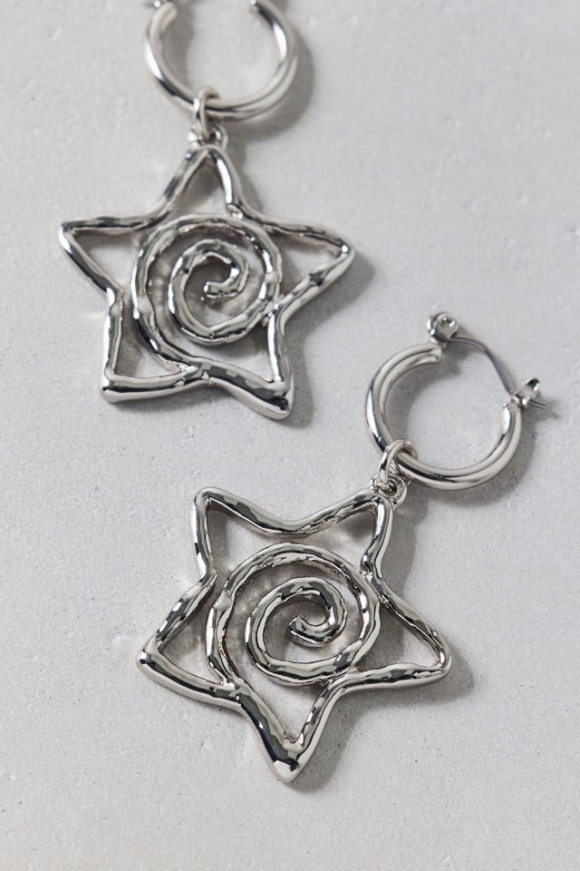 Swirl Star Hoop Earrings #1