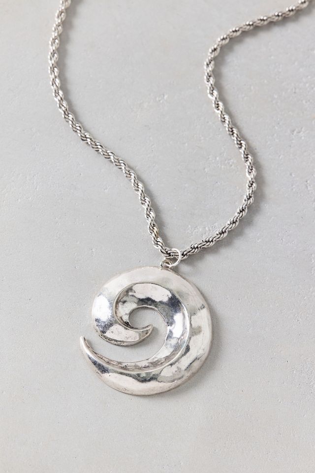 Large Swirl Pendant Necklace #1