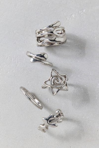 Swirl Star Rings Set