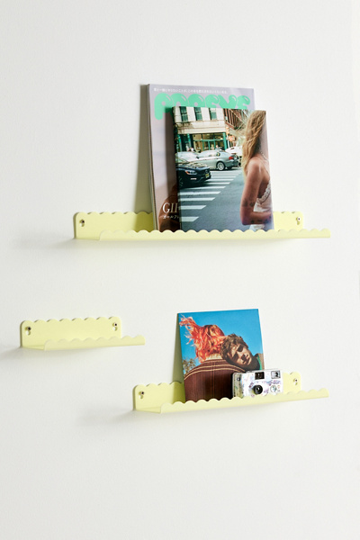 Urban Outfitters Wiggle Edge Acrylic Wall Shelf In Light Yellow At