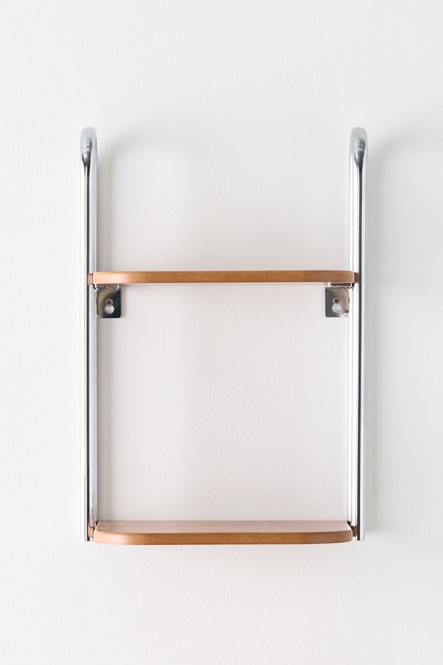 Boden Chrome 2-Tier Wall Shelf #1