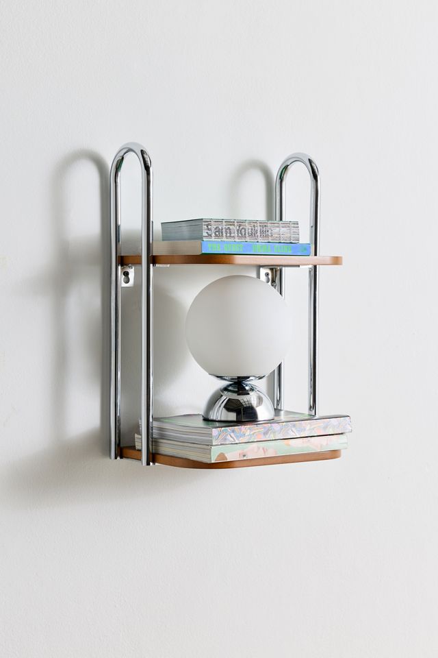 Boden Chrome 2-Tier Wall Shelf #1
