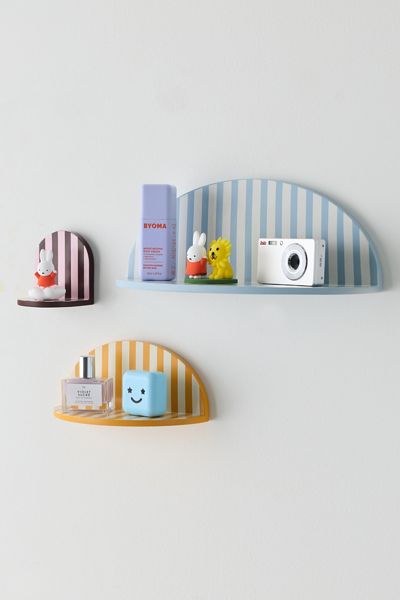 Tallulah Striped Arch Resin Wall Shelf