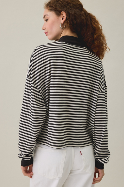 BDG Mockneck Boxy Long Sleeve Spill The Tee