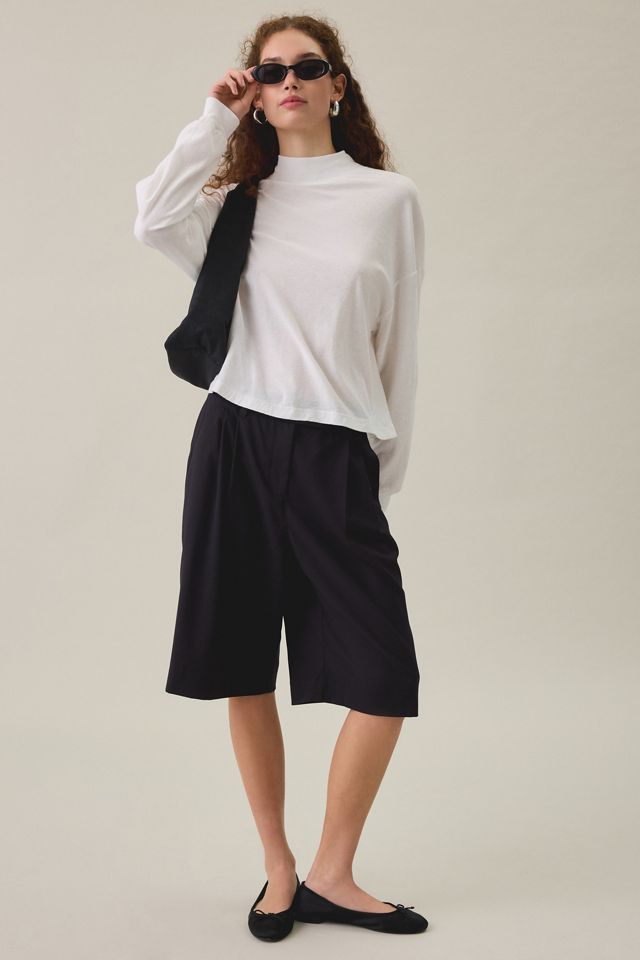 BDG Mockneck Boxy Long Sleeve Spill The Tee #1