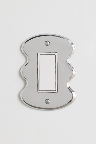 Urban Outfitters Maura Squiggle Shape Light Switch Cover In Silver At