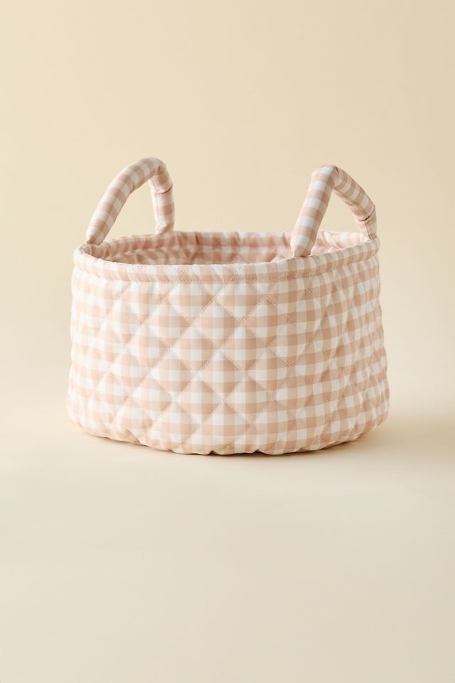 Panier de rangement Sophie en tissu matelassé à motifs #1