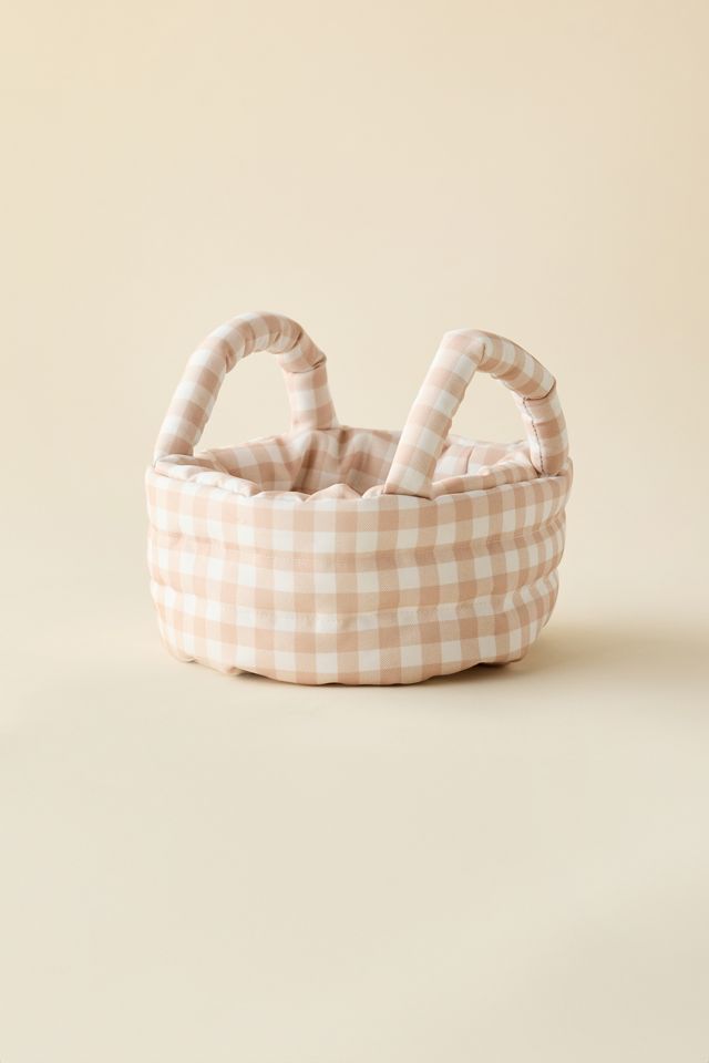 Panier de rangement Sophie en tissu matelassé à motifs #3