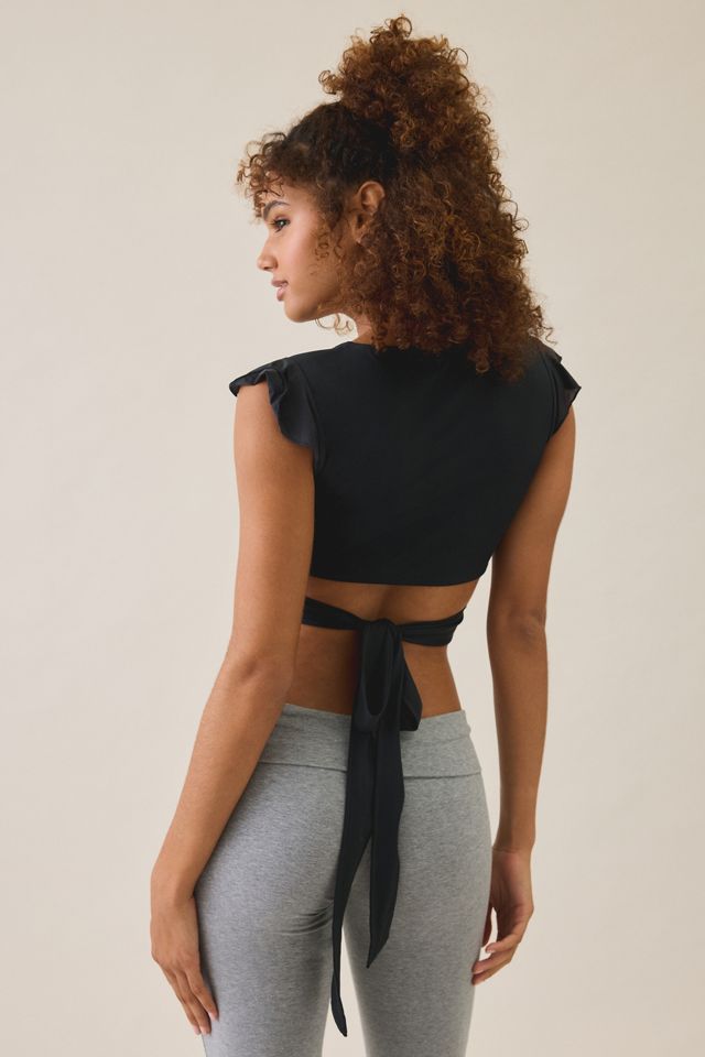Out From Under Pirouette Flutter Sleeve Wrap Top #3