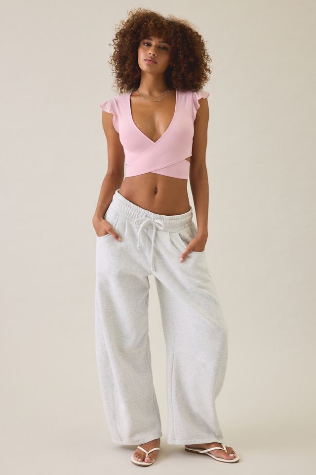 Out From Under Pirouette Flutter Sleeve Wrap Top #1