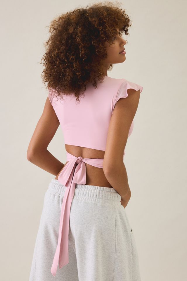 Out From Under Pirouette Flutter Sleeve Wrap Top #3
