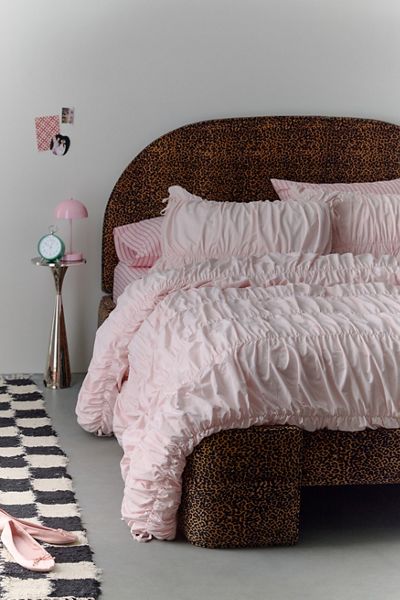 Jane Velvet Upholstered Platform Bed