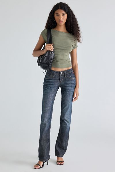 Jeans skinny droits à taille basse Ryen BDG