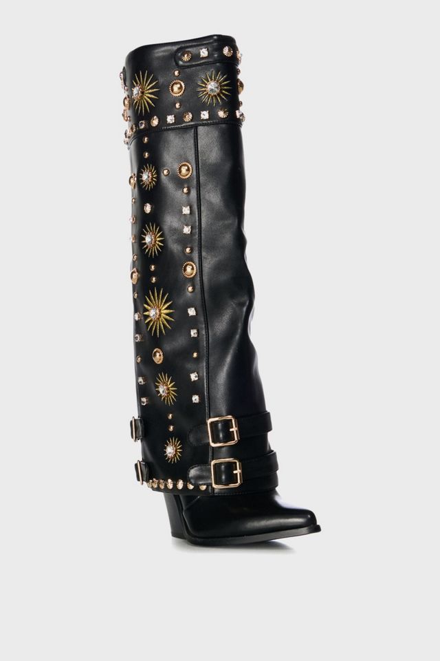 Azalea Wang Mahmoud Sunburst Fold-Over Boot #1