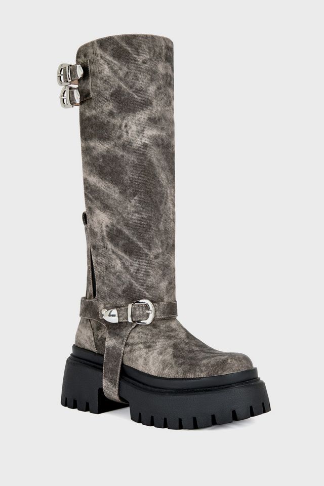 Azalea Wang Rampage Distressed 2 Way Harness Boot #1