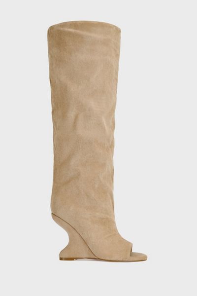Azalea Wang Vincent Peep Toe Wedge Boot