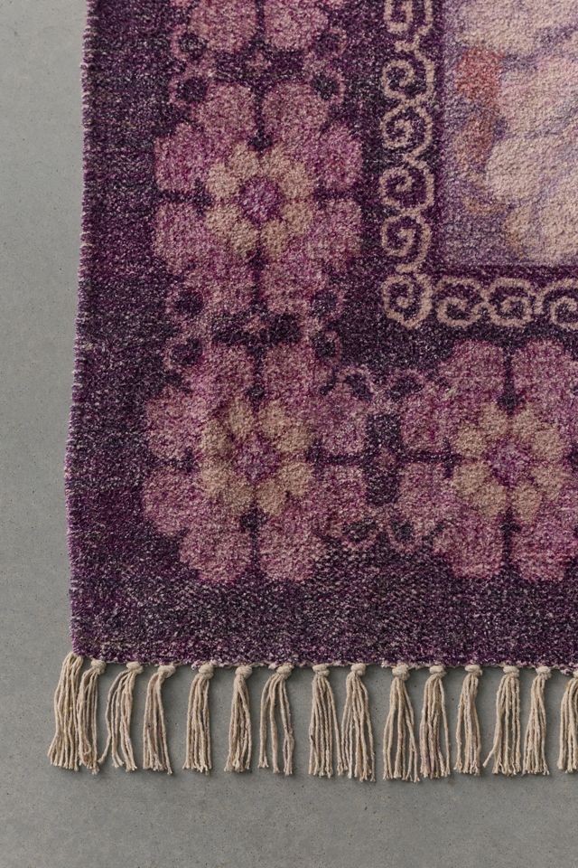 Minerva Floral Digital Printed Chenille Rug #3