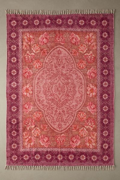 Minerva Floral Digital Printed Chenille Rug
