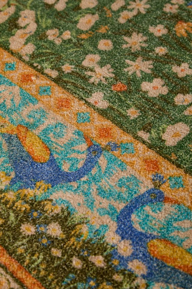 Anette Floral Digital Printed Chenille Rug #2