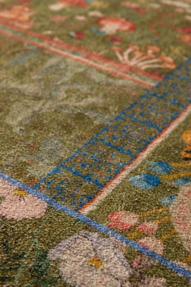 Colorful Floral Digital Printed Chenille Rug #2