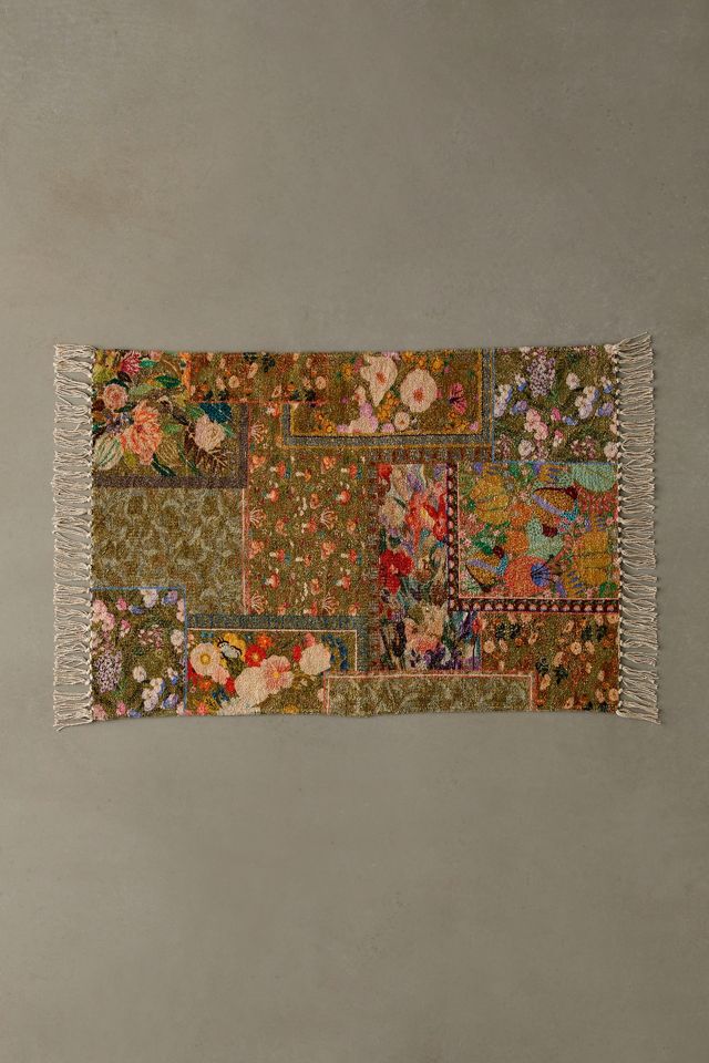 Colorful Floral Digital Printed Chenille Rug #3