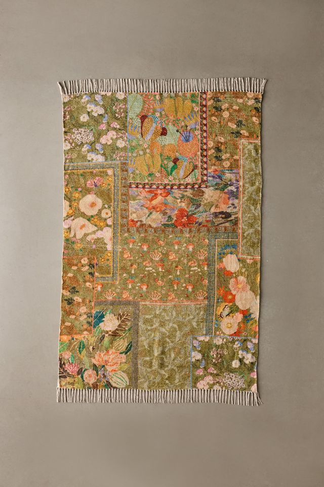 Colorful Floral Digital Printed Chenille Rug #5