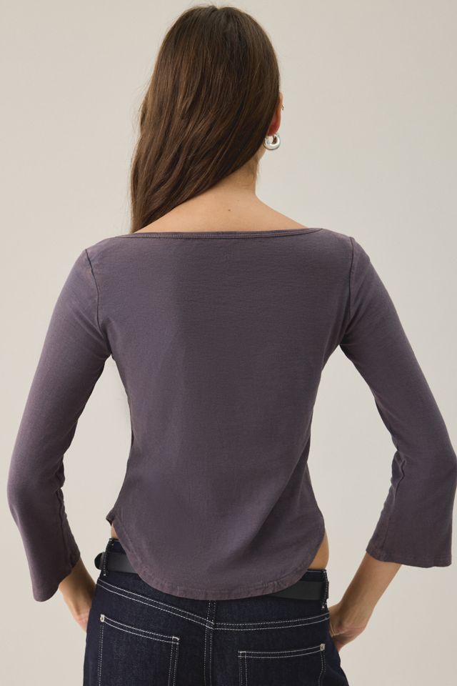 BDG Boatneck 3/4 Sleeve Spill The Tee #2