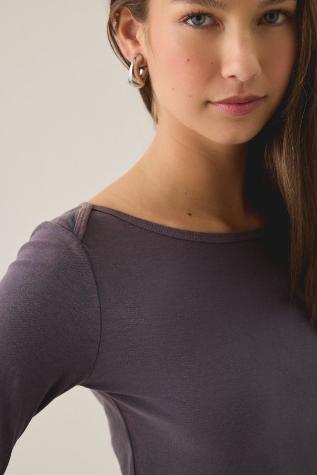 BDG Boatneck 3/4 Sleeve Spill The Tee #4