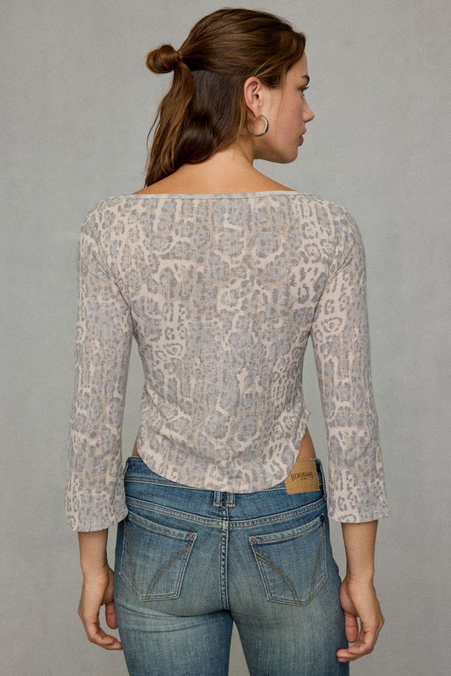 BDG Boatneck 3/4 Sleeve Spill The Tee #3