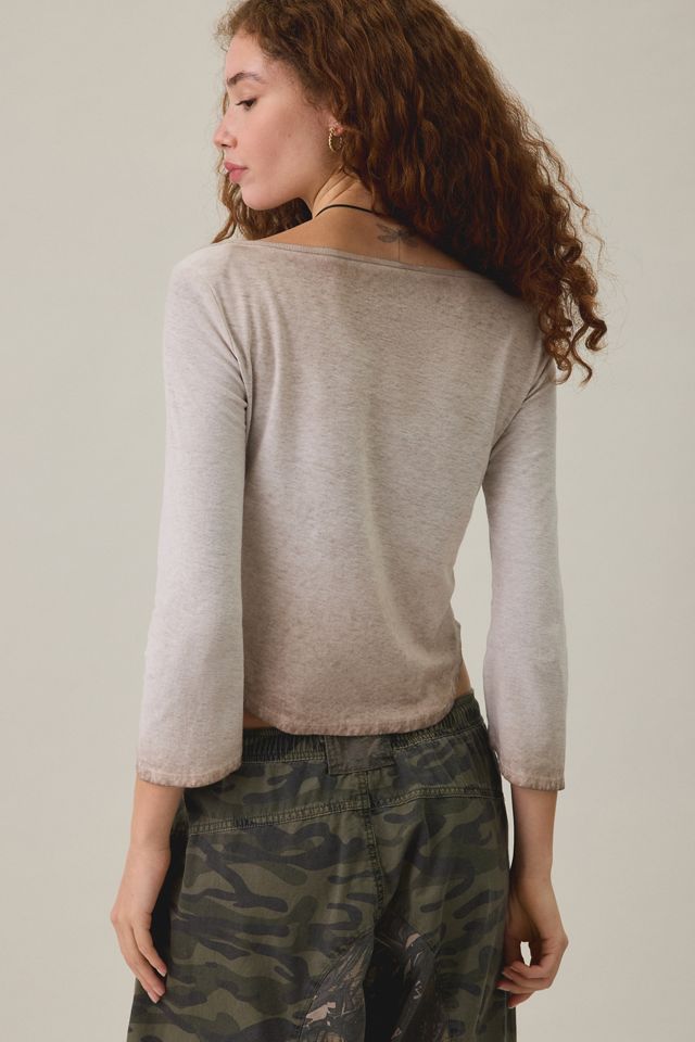 T-shirt BDG à encolure bateau et manches 3/4 Spill The Tee #1