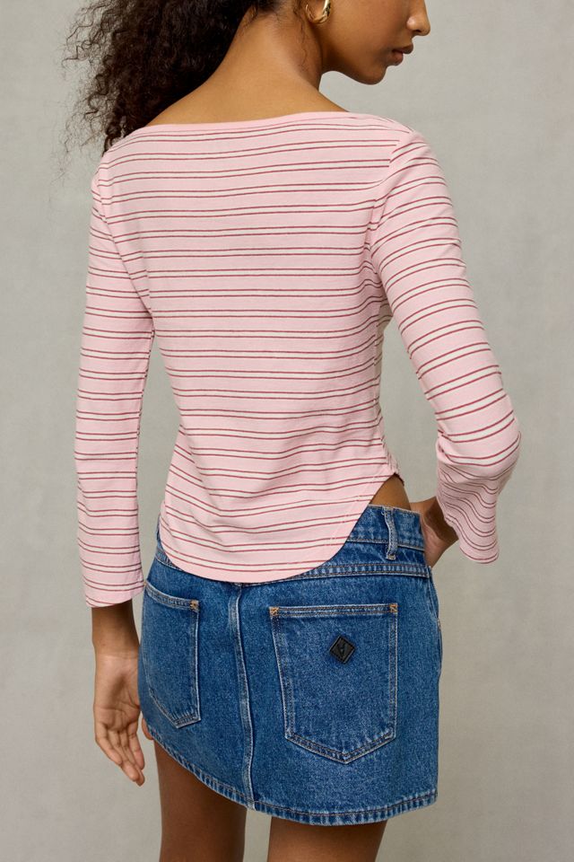 BDG Boatneck 3/4 Sleeve Spill The Tee #2