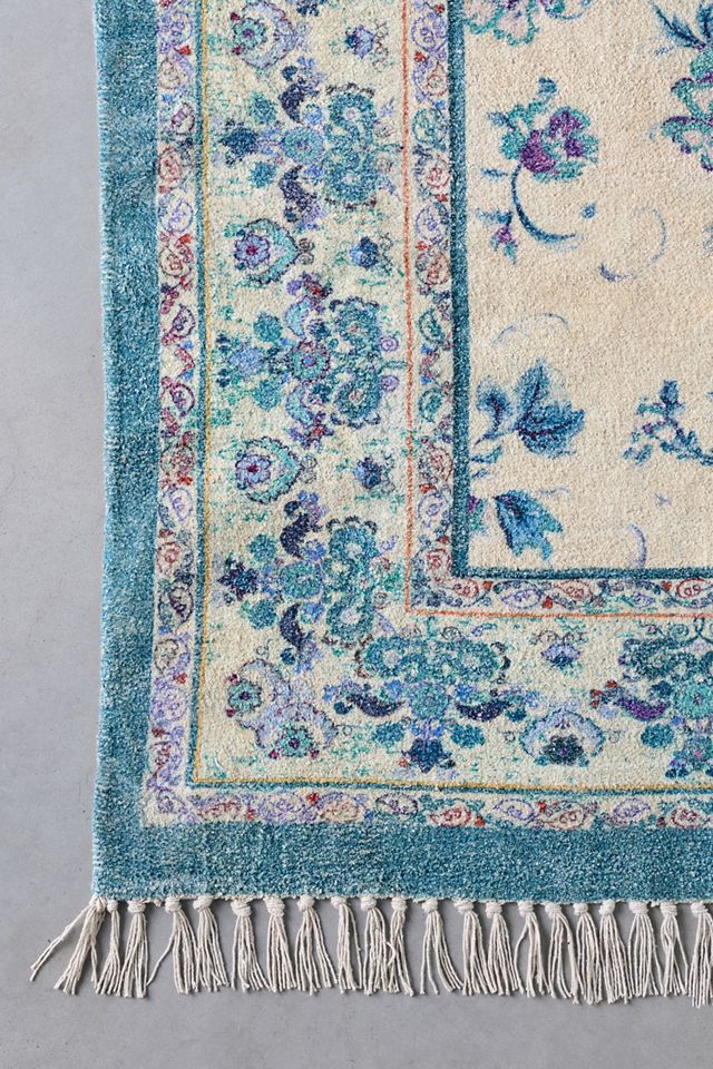 Lola Floral Digital Printed Chenille Rug #3