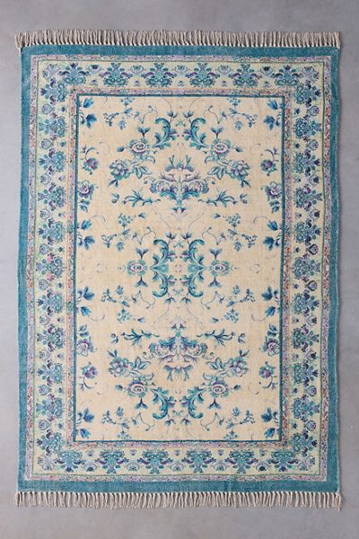 Lola Floral Digital Printed Chenille Rug
