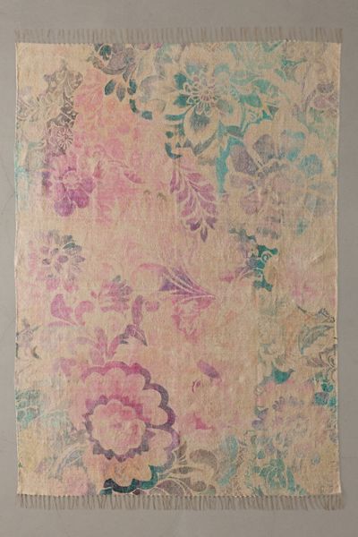 Enisa Floral Digital Printed Chenille Rug