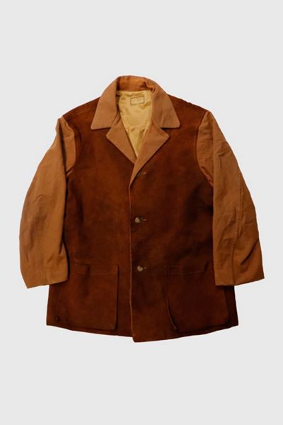 Vintage 40s McGregor Leather Sportswear Suede Panel Coat