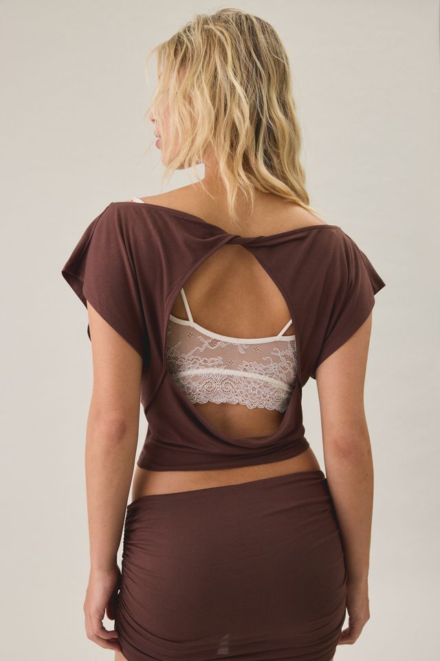 Out From Under Bid Day Open-Back Crop Top #1