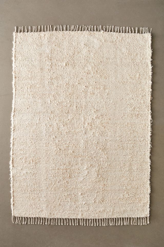 Solid Woven Shag Rag Rug #1