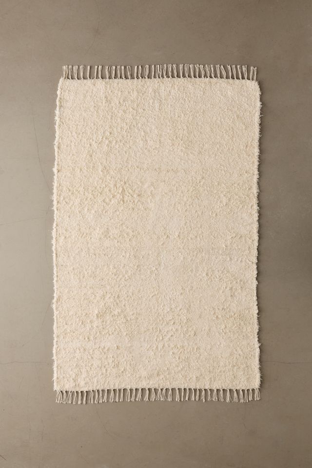 Solid Woven Shag Rag Rug | Urban Outfitters