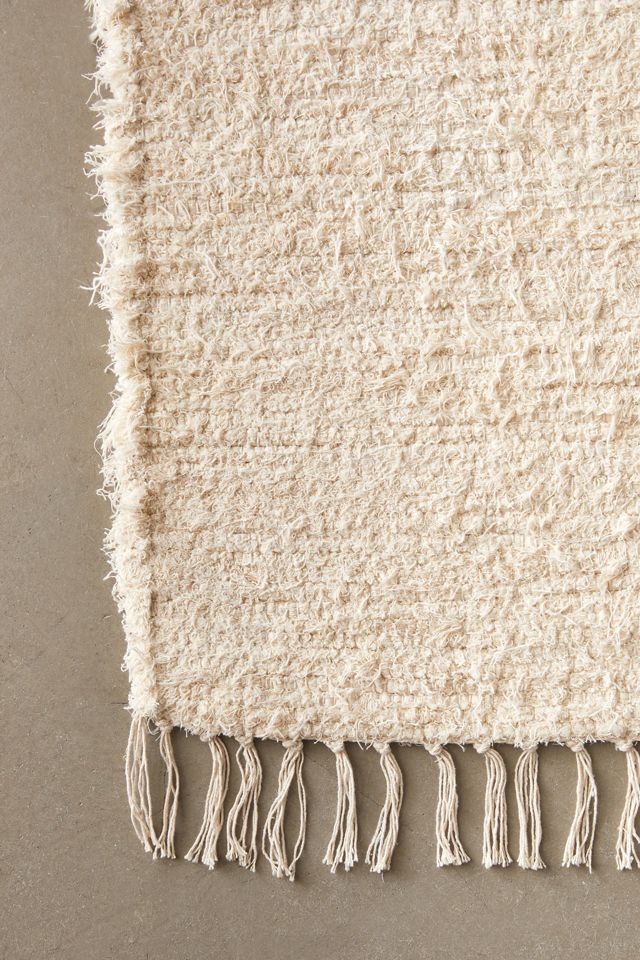Solid Woven Shag Rag Rug #4