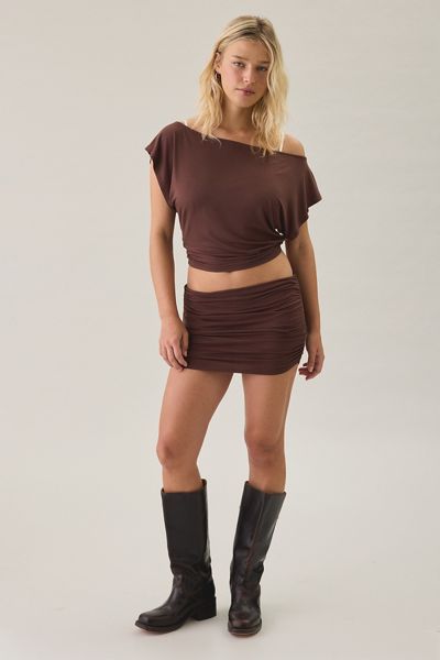 Out From Under Bid Day Ruched Mini Skort