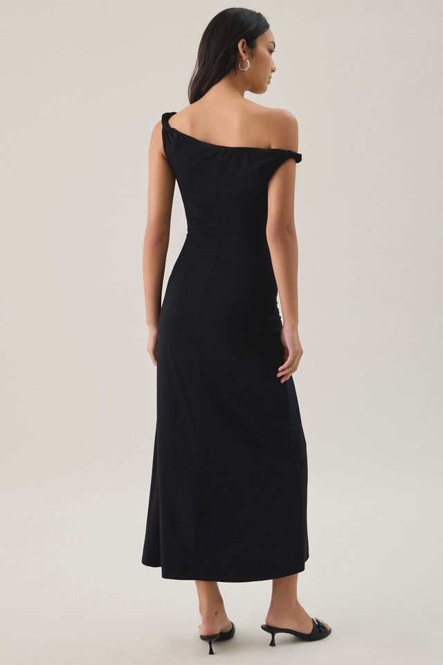 Robe midi asymétrique à épaules dénudées Carmella de NIA #3