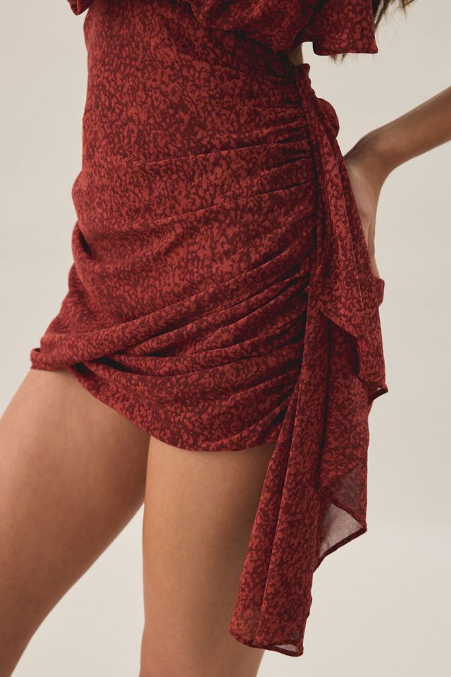 NIA Lorenzo Gathered High Halter Neck Mini Dress #2
