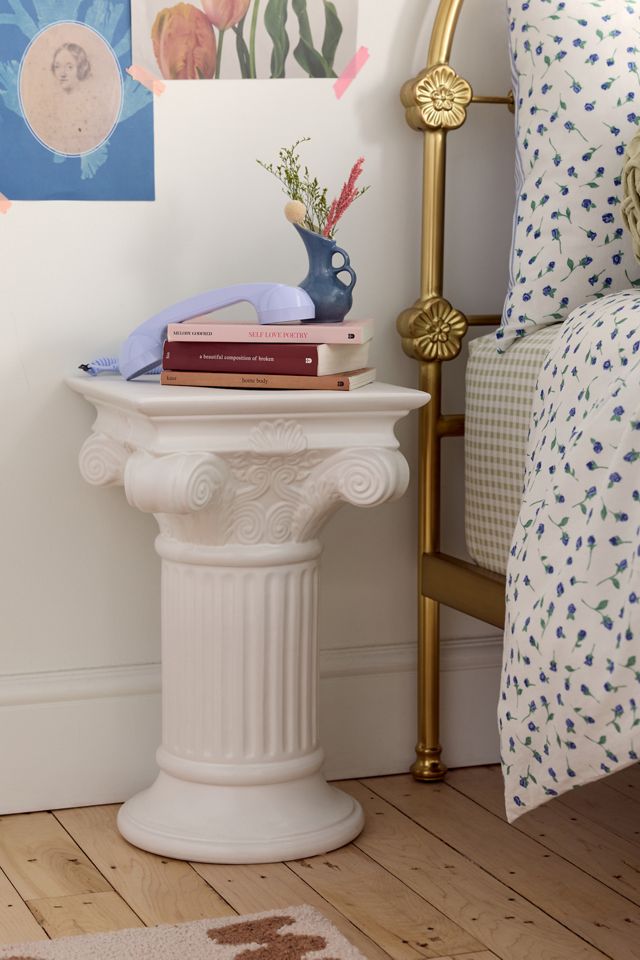 Column Pedestal Ceramic Side Table #1